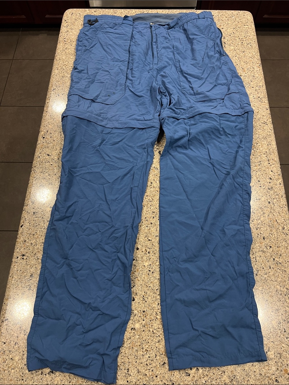 Worldwide sportsman large L Men's Blue Lightweight Utility Pants fishing z17
